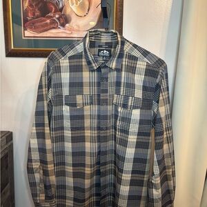 Men's Blue Plaid Western Shirt